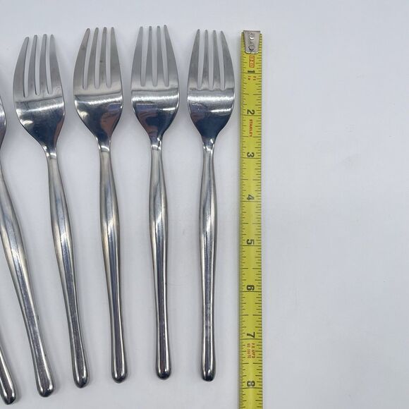 Set OF 8 HAMPTON SILVERSMITHS Stainless HSV84 Dinner Forks 7 3/4” - Picture 3 of 4